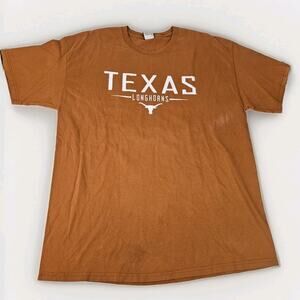 Vintage University of Texas Longhorns Cotton T-shirt Mens XL Orange Unisex